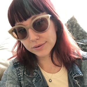 Tommy Hilfiger tan, white and baby blue sunglasses